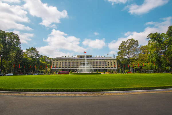 Independence Palace in Ho Chi Minh City, Vietnam. Independence Palace is known as Reunification Palace and was built in 1962-1966.