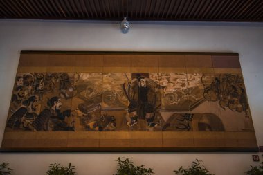 Ho Chi Minh şehri, Vietnam - 16 Şubat 2020: Saigon 'un merkezindeki tarihi bir yapı olan Bağımsızlık Sarayı' nın (Dinh Thong Nhat) iç görünümü.