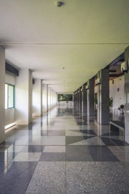 Ho Chi Minh şehri, Vietnam - 16 Şubat 2020: Saigon 'un merkezindeki tarihi bir yapı olan Bağımsızlık Sarayı' nın (Dinh Thong Nhat) iç görünümü.