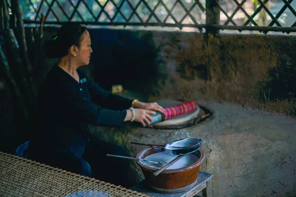 Chi Vietnam Aralık 2019 Chi Tünel Müzesi Nde Pirinç Kağıdı — Stok fotoğraf