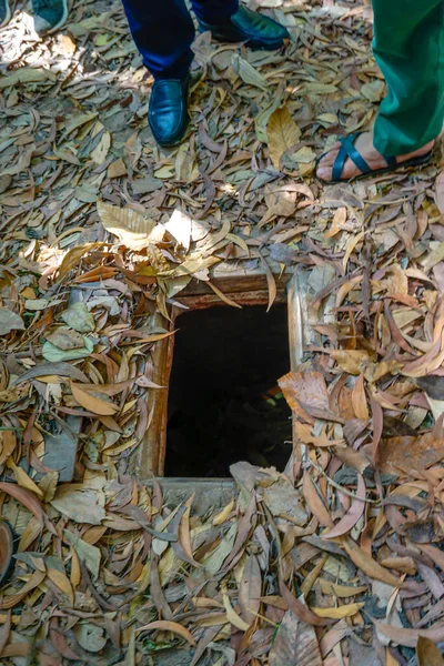Пастка Бубі Зроблена Єтконгом Районі Тунелів Історичне Знамените Місце Єтнамській — стокове фото