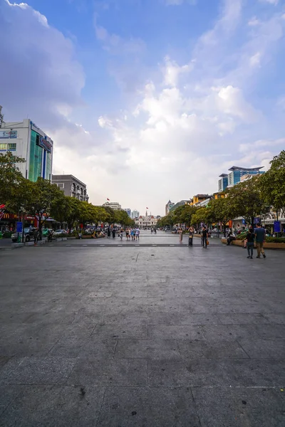 Cidade Chi Minh Vietnã Janeiro 2020 Rua Nguyen Hue Caminhando — Fotografia de Stock