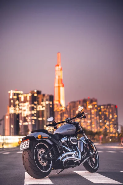 Cidade Chi Minh Vietnã Março 2020 Nova Harley Davidson Break — Fotografia de Stock