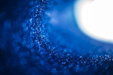 Soyut mavi ışıltı arka plan, parlak parıltı, soyut parıltı - mavi parıltı altın Noel ışıkları ve parlak arka plan