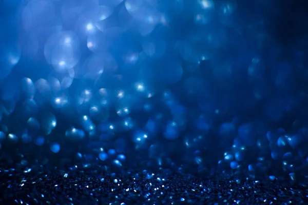 Abstract Blauwe Glitter Achtergrond Glanzende Glitter Bokeh Abstract Glanzend Blauwe — Stockfoto