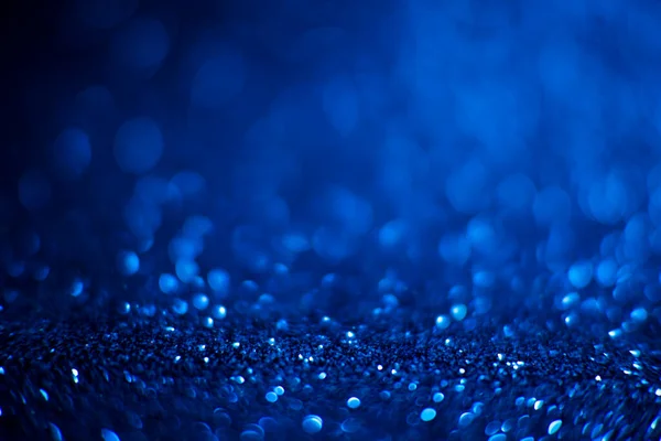 Abstract Blauwe Glitter Achtergrond Glanzende Glitter Bokeh Abstract Glanzend Blauwe — Stockfoto