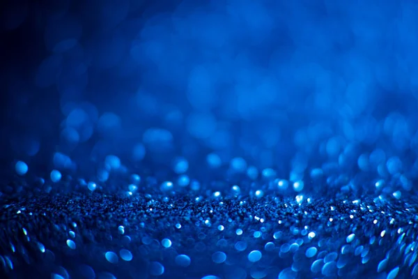 Abstract Blauwe Glitter Achtergrond Glanzende Glitter Bokeh Abstract Glanzend Blauwe — Stockfoto