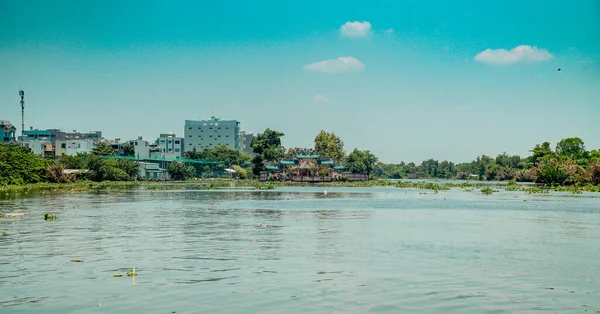 Stock image Ho Chi Minh city, Vietnam - 01 May 2020: view of Phu Chau Temple, is located in the middle of a branch of the Saigon River, with a age of 3 centuries and is widely sought after by the sacred.