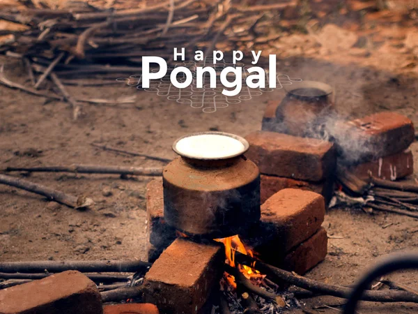Святкування Понгальського фестивалю в Південній Індії — стокове фото