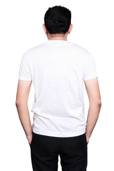 Homem branco t-shirt — Fotografia de Stock