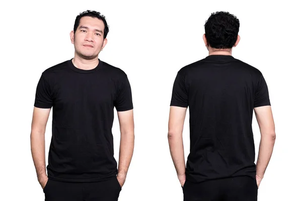 Man black t-shirt — Stock Photo, Image