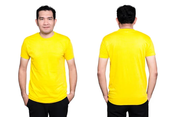 남자 노란 t-셔츠 — 스톡 사진