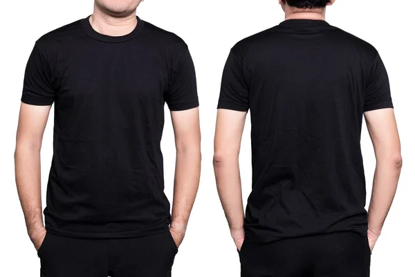 Mann schwarzes T-Shirt Stockbild