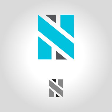 mektup n logo, simge ve simge vektör çizim