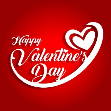 Sevgililer Günü 'nde tebrik kartı vektör illüstrasyonunuz kutlu olsun.