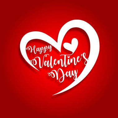 Sevgililer Günü 'nde tebrik kartı vektör illüstrasyonunuz kutlu olsun.