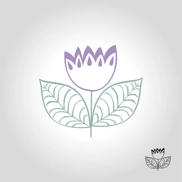 Flower logo, icon and symbol vector illustration — Stock Vector