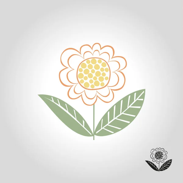 Flower logo, icon and symbol vector illustration — Stock Vector
