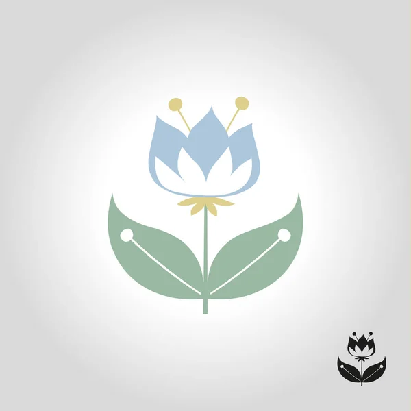 Λουλούδι logo, εικόνα και σύμβολο εικονογράφηση διάνυσμα — Διανυσματικό Αρχείο