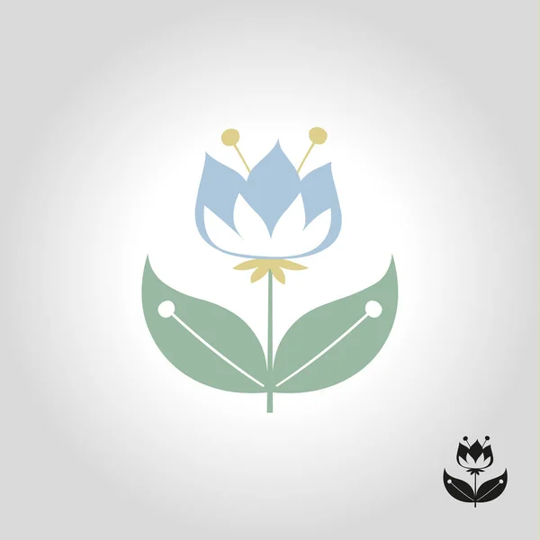 Logotipo de la flor, icono y vector de símbolo ilustración — Vector de stock