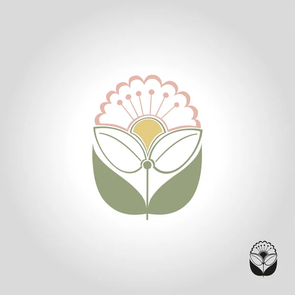 Flower logo, icon and symbol vector illustration — Stock Vector