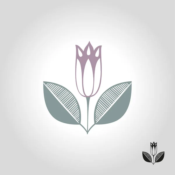 Logotipo de la flor, icono y vector de símbolo ilustración — Vector de stock