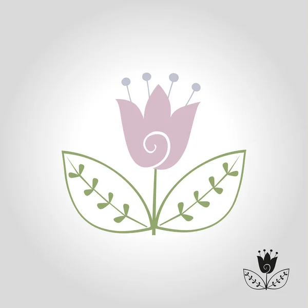 Logotipo de la flor, icono y vector de símbolo ilustración — Vector de stock