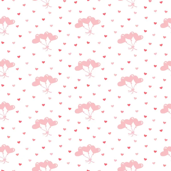 Motif de coeur sans couture et illustration vectorielle de fond — Image vectorielle