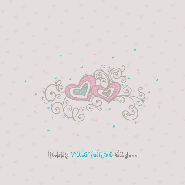 Feliz día de San Valentín tarjeta de felicitación Vector ilustración — Vector de stock