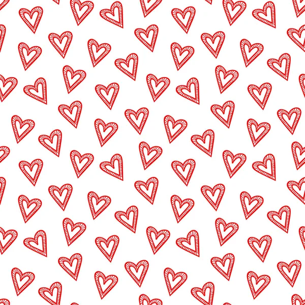 Motif de coeur sans couture et illustration vectorielle de fond — Image vectorielle