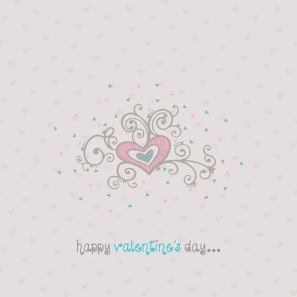 Happy valentines day greeting card vector illustration — Stock Vector
