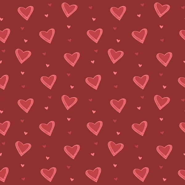 Απρόσκοπτη μοτίβο καρδιά και φόντο διανυσματική απεικόνιση — Διανυσματικό Αρχείο