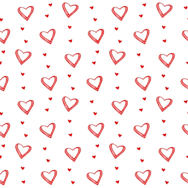 Motif de coeur sans couture et illustration vectorielle de fond — Image vectorielle