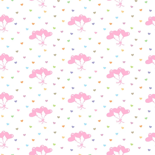 Motif de coeur sans couture et illustration vectorielle de fond — Image vectorielle