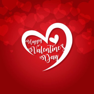 Sevgililer Günü 'nde tebrik kartı vektör illüstrasyonunuz kutlu olsun.