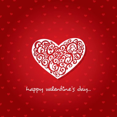 Sevgililer Günü 'nde tebrik kartı vektör illüstrasyonunuz kutlu olsun.