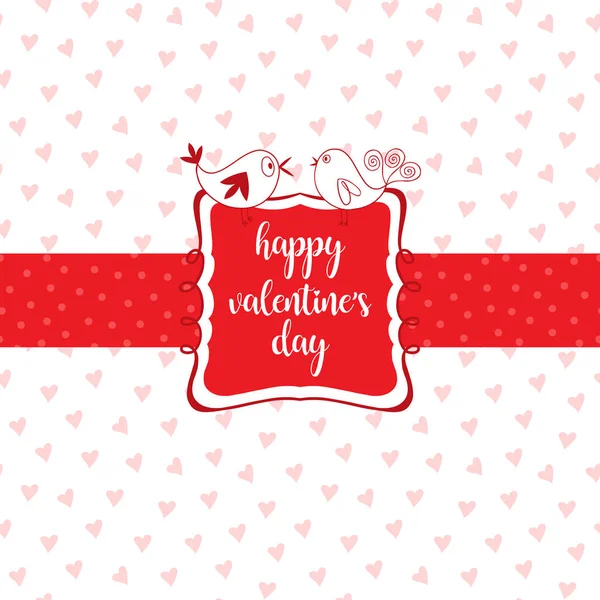 Feliz día de San Valentín tarjeta de felicitación Vector ilustración — Vector de stock