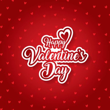 Sevgililer Günü 'nde tebrik kartı vektör illüstrasyonunuz kutlu olsun.