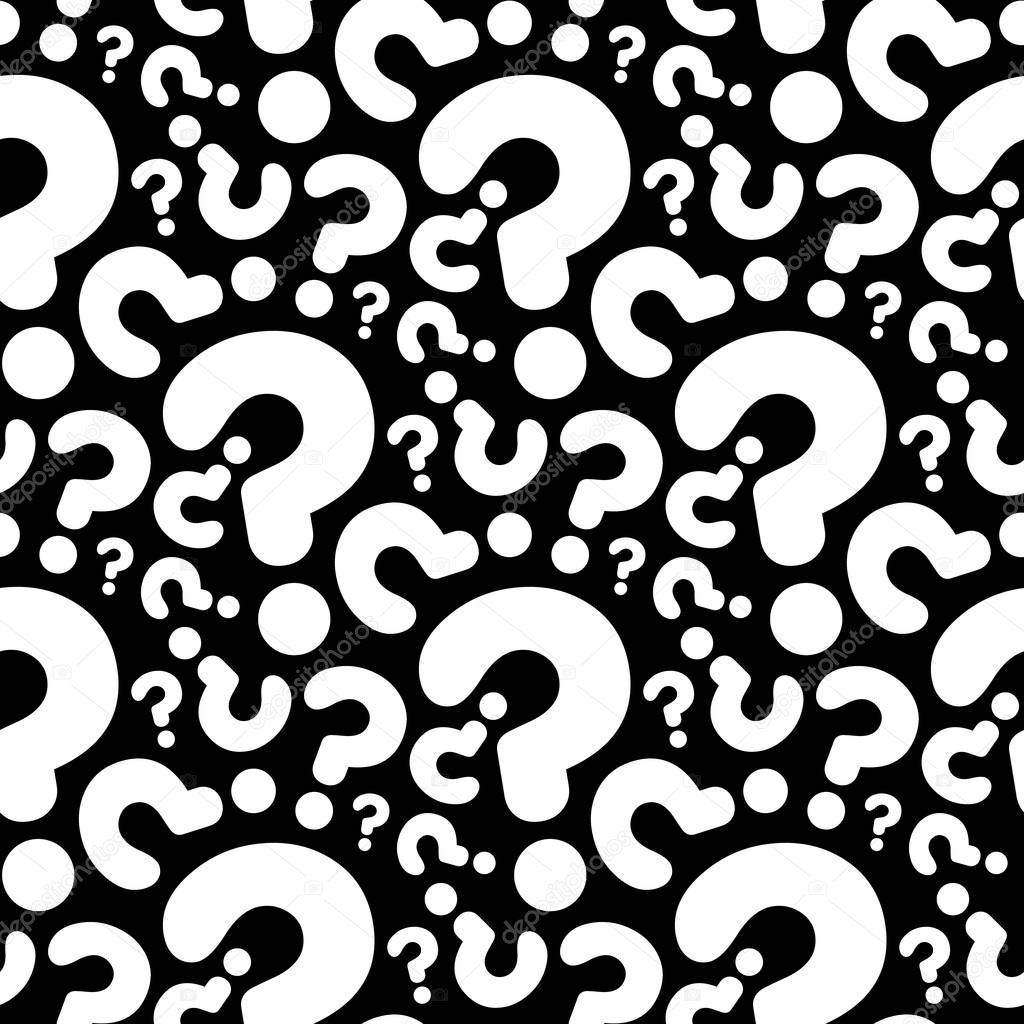 seamless question pattern and background vector illustration