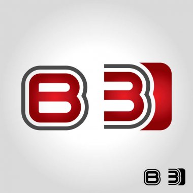 mektup b logo, simge ve simge vektör çizim