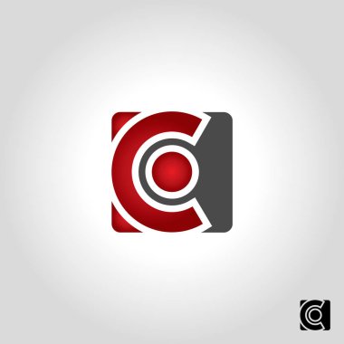 mektup c logo, simge ve simge vektör çizim