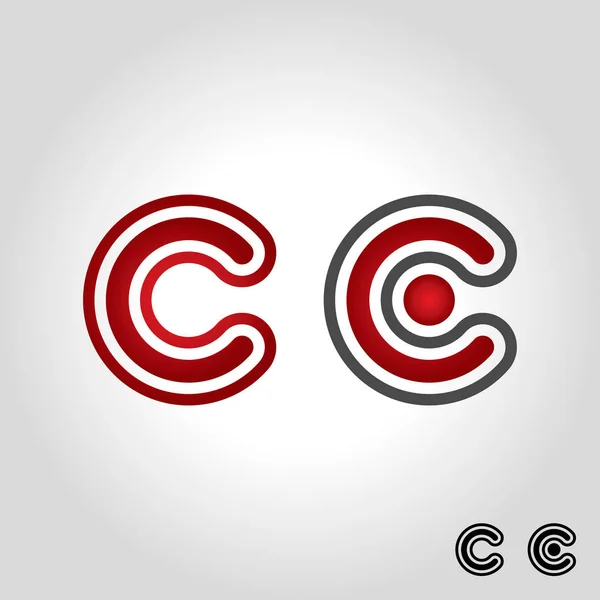 Lettre c logo, icône et symbole illustration vectorielle — Image vectorielle