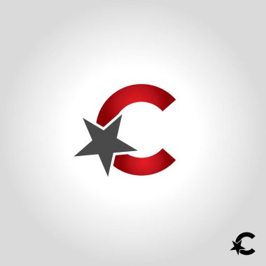 mektup c logo, simge ve simge vektör çizim