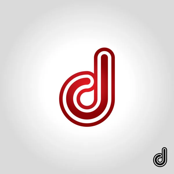 Letra d logotipo, ícone e símbolo ilustração vetorial — Vetor de Stock