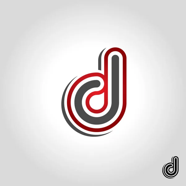 Písmeno d logo, ikonu a symbol vektorové ilustrace — Stockový vektor