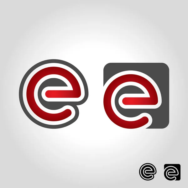 Логотип, иконка и векторная иллюстрация буквы e — стоковый вектор
