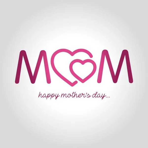 Heureuse fête des mères carte de vœux illustration vectorielle — Image vectorielle