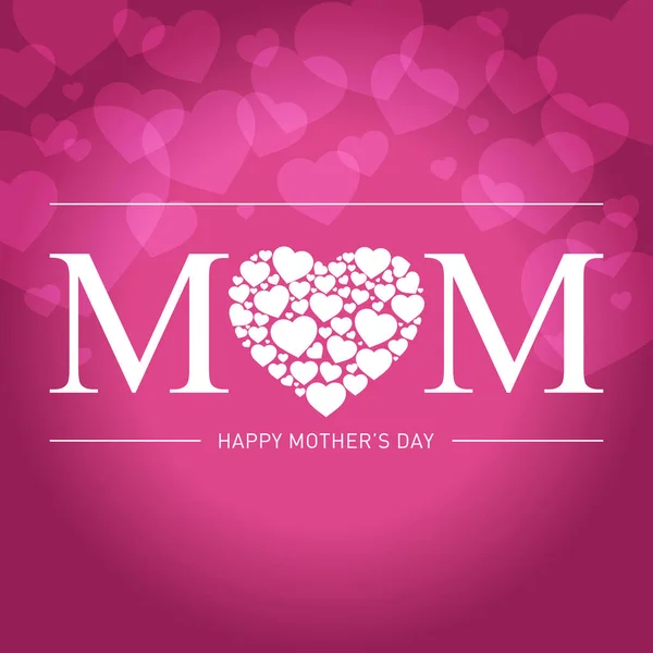 Heureuse fête des mères carte de vœux illustration vectorielle — Image vectorielle