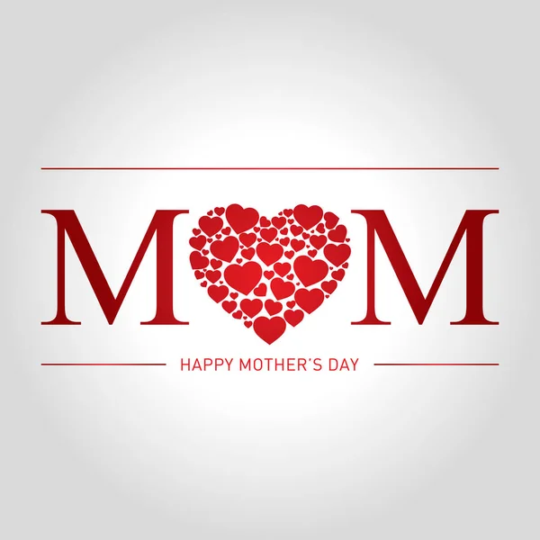 Mutlu anneler günü tebrik kartı temsilciliği — Stok Vektör