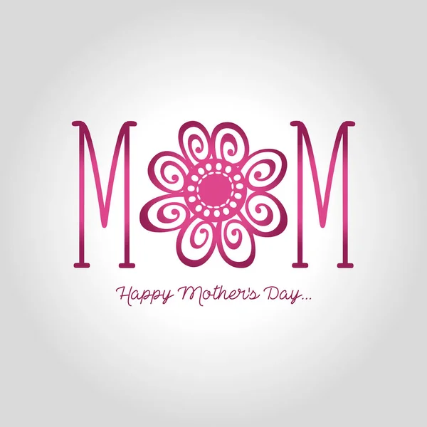 Glückliche Muttertag Grußkarte Vektor Illustration — Stockvektor
